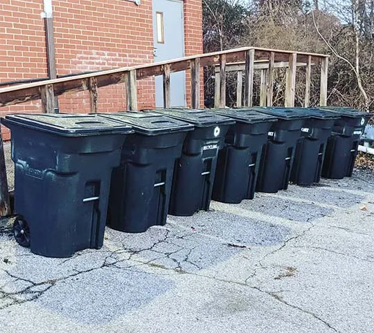 residential trash cans and dumpsters